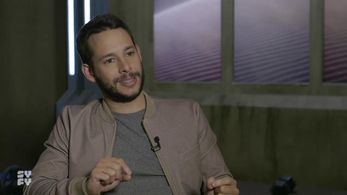 Mishka Thébaud in an interview Backstage for Dark Matter