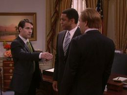 Harry Lennix, Paul Rudd, and David Walliams in Little Britain USA (2008)