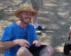 Joe McClean on set of The Drama Club