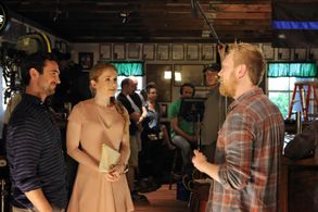 Charleene Closshey, George Blagden, and Gareth Dunlop in No Postage Necessary (2017)