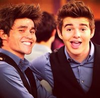 Jack Griffo and Christopher Troy on set of The Thundermans