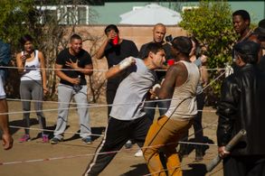 Nick Tims, Micheal Santos, Mario Loya, George Moreno, Rocco Di Nobile, Adrian Zeigler, and Sal Cartagena in Tough Guy (2