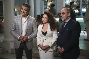 Gloria Estefan, Jaime Camil, and Emilio Estefan Jr. in Jane the Virgin (2014)