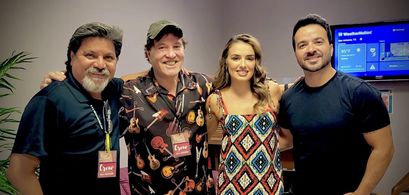 Actors Luis Fonsi, Vannessa Vasquez with Co-Producers Robert Trevino and Daniel Ramos