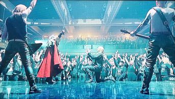 With The legends Ian McShane and Marylin Manson on the set of American Gods