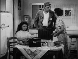 Lon Chaney Jr., Rosemary DeCamp, and Barbara Logan in The Life of Riley (1948)