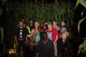 Cast and Crew production still from 'Corn of the Dead' 2016