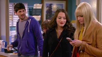 Kat Dennings, Aaron Scotti, and Beth Behrs in 2 Broke Girls (2011)
