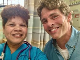 On set of Dead To Me