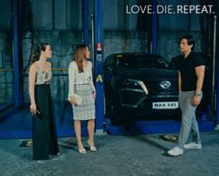Ina Feleo, Mike Tan, and Valeen Montenegro in Love. Die. Repeat. (2024)