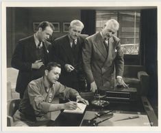 Robert Young, Jonathan Hale, and Harvey Stephens in Joe Smith, American (1942)