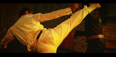 Brandon Moten and Choice Skinner in Black Lightning: Tobias' Revenge.