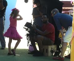 Tessa Espinola (as Lucy) on set for the movie 