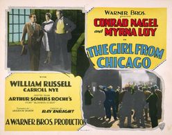 Myrna Loy, Conrad Nagel, and William Russell in The Girl from Chicago (1927)