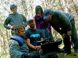 Patrick Demers, Maxime Denommée, Sophie Cadieux, and Jean-Francois Legentil in Jaloux (2010)