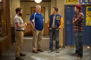 Tom Wilson, Ashton Kutcher, Danny Masterson, and Charlie DePew in The Ranch (2016)