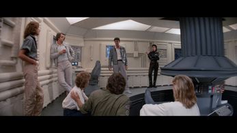 Stan Ivar, Robert Jaffe, Marie Laurin, Annette McCarthy, Diane Salinger, Wendy Schaal, and Lyman Ward in Creature (1985)