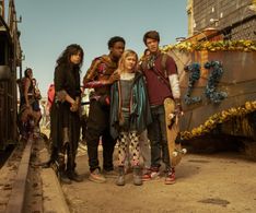 Colin Ford, Krysta Rodriguez, Austin Crute, and Alyvia Alyn Lind in Daybreak (2019)