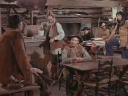 Ed Ames, Dal McKennon, and Fess Parker in Daniel Boone (1964)
