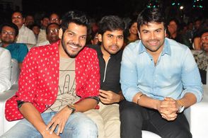 Noel Sean, Ashwin Babu, and Parvateesam at an event for Naanna Nenu Naa Boyfriends (2016)