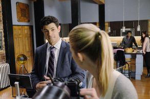 Allison Scagliotti, Damon Dayoub, Ritesh Rajan, and Emma Ishta in Stitchers (2015)