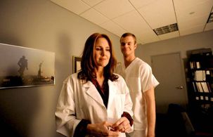 Karen Culp and Jack Quaid in Aberrant (2016)