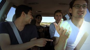 Joel Klassen, Akash Sherman, Timothy Choy, and Zachary Vydra in The Rocket List (2015)