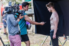 Chris Pereira on set of Abducted (2021)