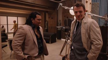 Nick Rhys as Sean Connery and Sam Puefua as Peter Maivia