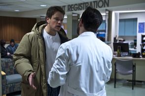 Matt Damon and Stef Tovar in Contagion (2011)