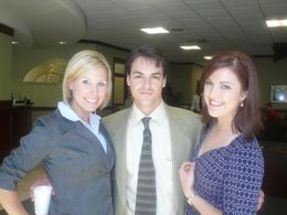 Marissa D'Onofrio, David Lago, & Jennifer Finley on the set of 