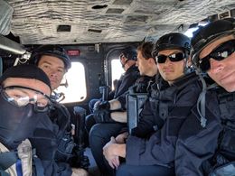 February 2017 Tactical 50' fast rope training out of Huey Helicopter