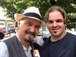 Director Claudio Fragasso and director Eric Dean Hordes in Rome, Italy 2016.