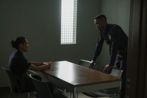 Alyssa Diaz and Titus Makin Jr. in The Rookie (2018)