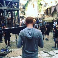 Andrew Hyatt on the set of 