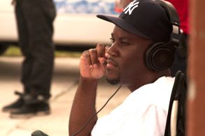 R. Malcolm Jones on set of The Magic City