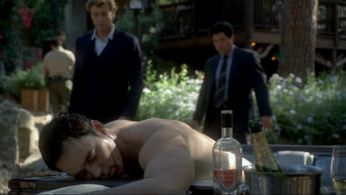 Still of Scott Connors, Simon Baker and Tim Kang in The Mentalist