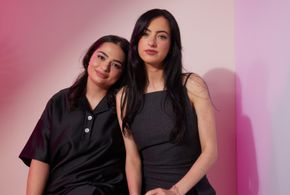 Cazzie David and Elisa Kalani at an event for I Love You Forever (2024)