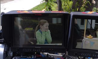 Quinn on the set of Odd Squad