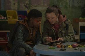 Keivonn Woodard and Bella Ramsey in The Last of Us: Endure and Survive (2023)