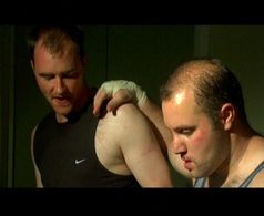 BEST OF FRIENDS - FILM STILL: Starring Paul Jaques as Mick and Rami Hilmi as Roy.