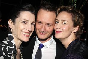 Harriet Walter, Chandler Williams and Janet McTeer at the Opening Night Party of Mary Stuart.