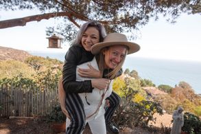 Having fun on the set of Two Dresses. Director's job #2, carry production.