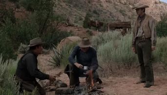 Jack Nicholson, Tom Filer, and Cameron Mitchell in Ride in the Whirlwind (1966)