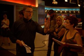 On set of Z Nation EP 409 with Keith Allan, Kellita Smith and Gracie Gillam.