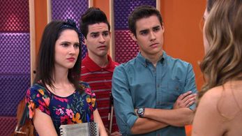 Clara Alonso, Jorge Blanco, Lodovica Comello, and Nicolás Garnier in Violetta (2012)