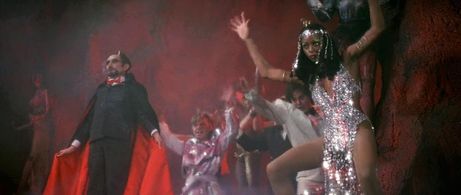 Grace Kennedy and Vladek Sheybal in The Apple (1980)