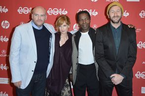 Isaach De Bankolé, John Michael McDonagh, Kelly Reilly, and Chris O'Dowd at an event for Calvary (2014)