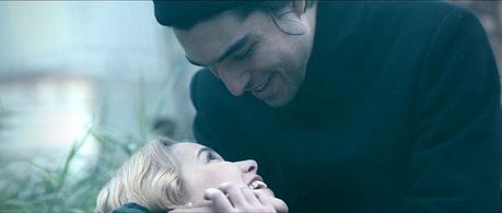 Jordan Haj and Sabina Rojková in Alpha Code (2020)