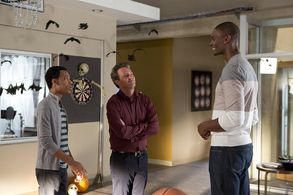 Matthew Perry, Tyler James Williams, and Chris Bosh in Go On: Videogame, Set, Match (2012)